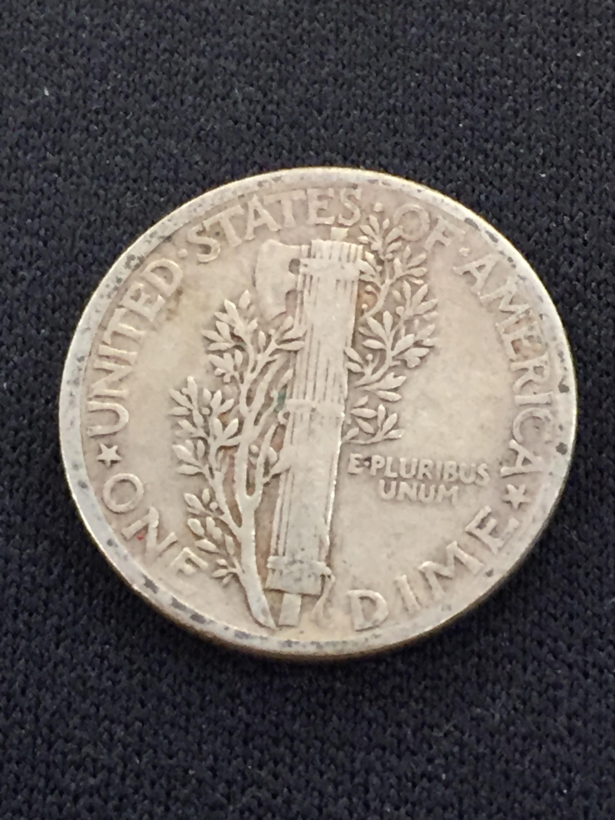 1944 United States Mercury Dime - 90% Silver Coin