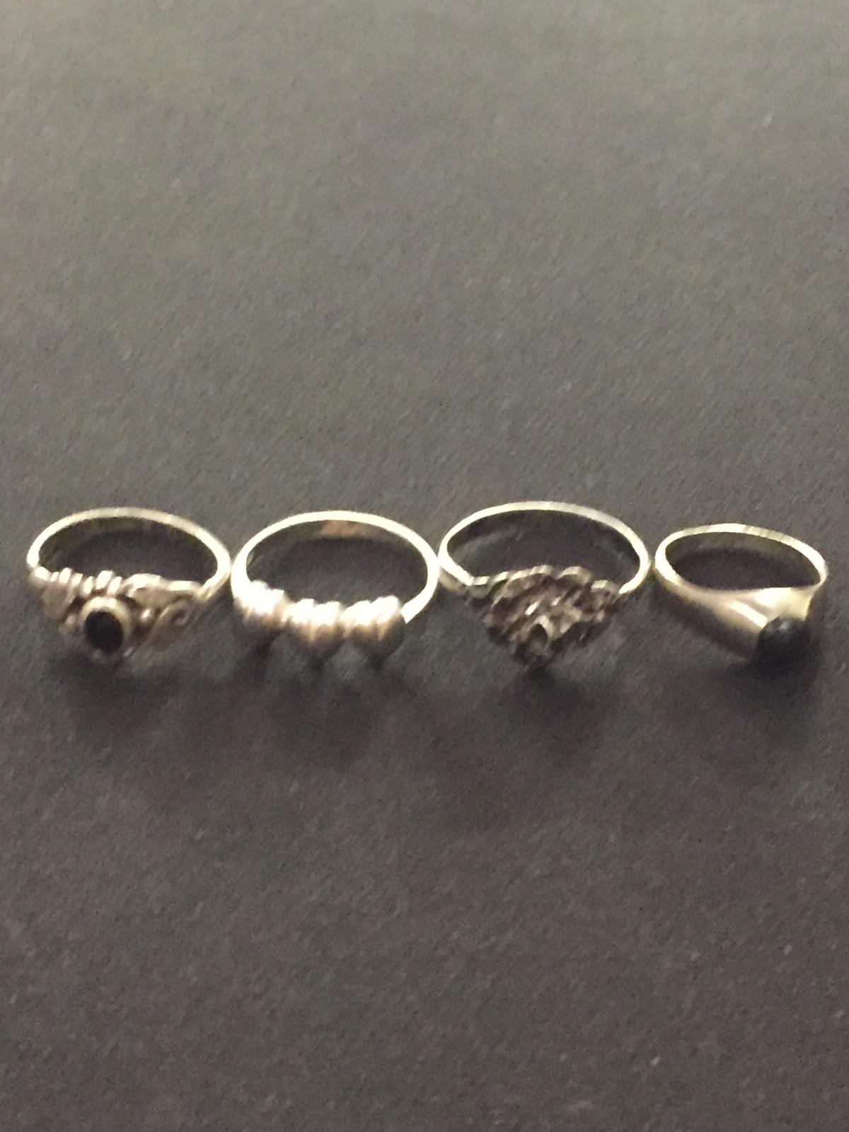 4 Sterling Silver Rings