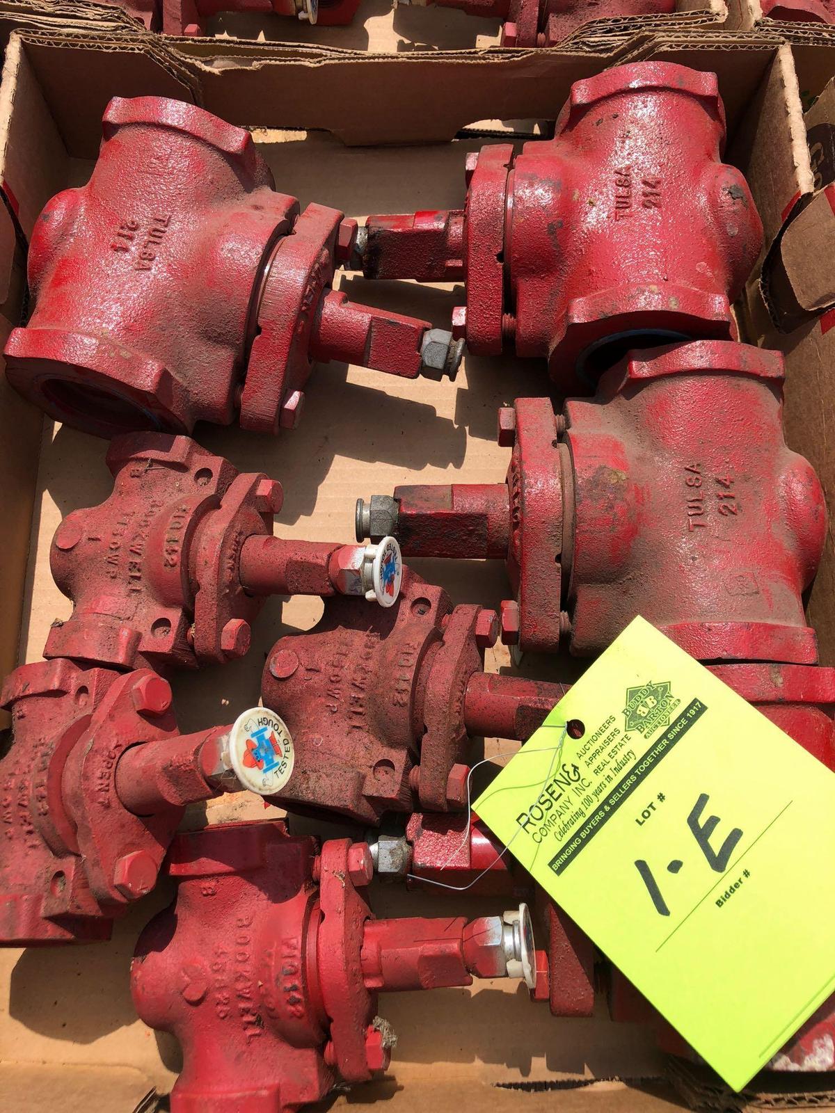 Lot of (8) various new valves.
