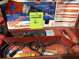 Milwaukee sawzaw with case.