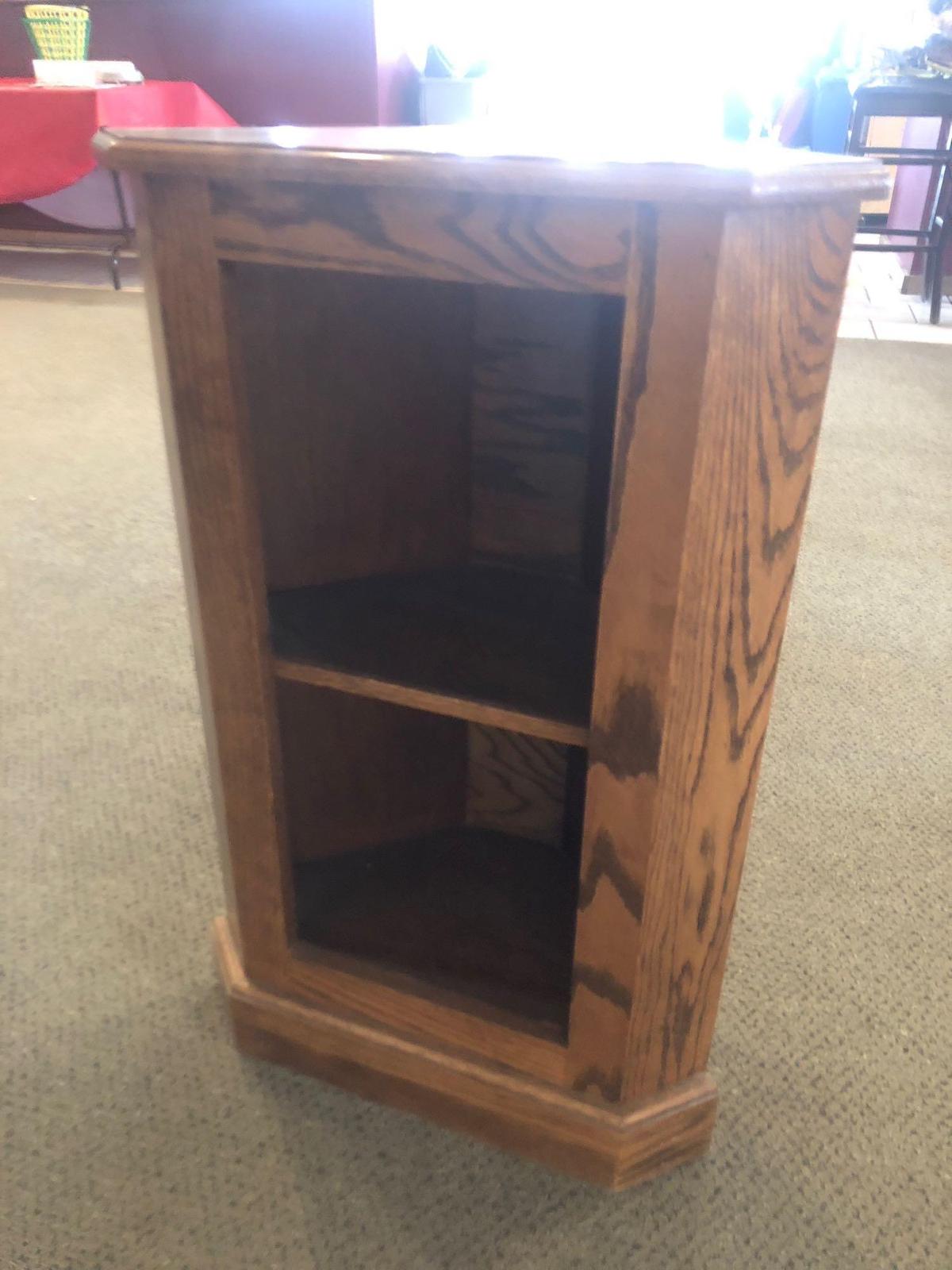 Oak Corner Shelf