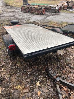 8 ft x 4 ft treadplate single axle cart trailer