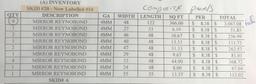 9 complete panels of ACM Composite Panels, color is Mirror Reynobond. SKID 14