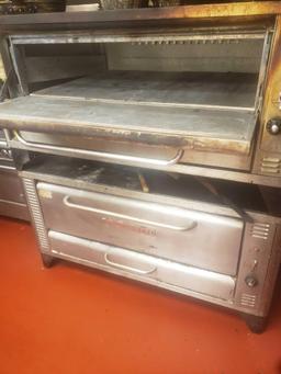 Large Double Blodgett bakers Pizza oven L 60in x W 45 in x H for set 62in