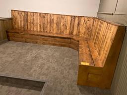 Built in Vintage Look Wooden Corner Seating