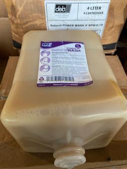 (4) cases of Deb Co Natural Power Wash Hand Cleaner