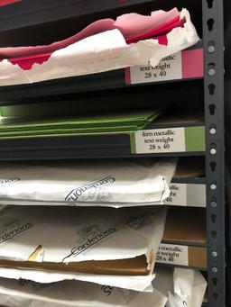 Contents of Shelf. Various Colors and Sizes of Text Weight Paper 28 X 40