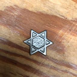 Box of Pewter Like Magen David stars