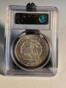 1885O Morgan Silver Dollar, graded MS64 by PCGS