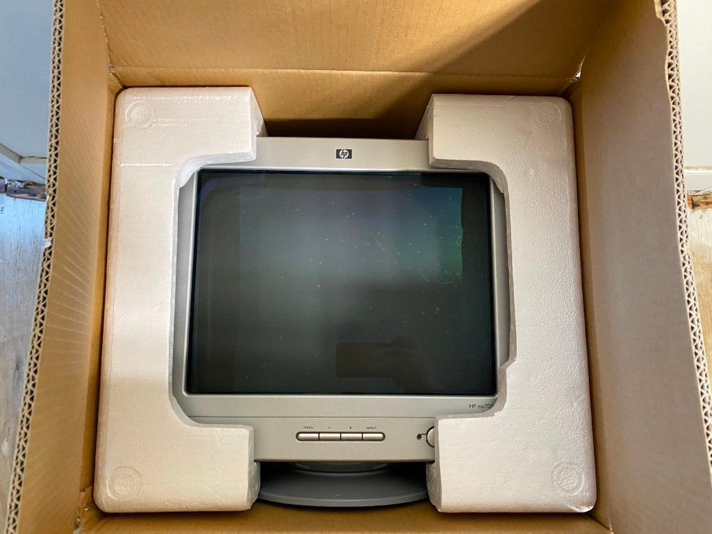 HP MX705 Flat Screen CRT Monitor, and Staples Paper Shredder