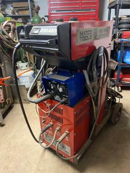 Matco Tools Mig Wire Feed Welder WFW250 w/ Aluminum Spool Adapter and HTP Spool Gun