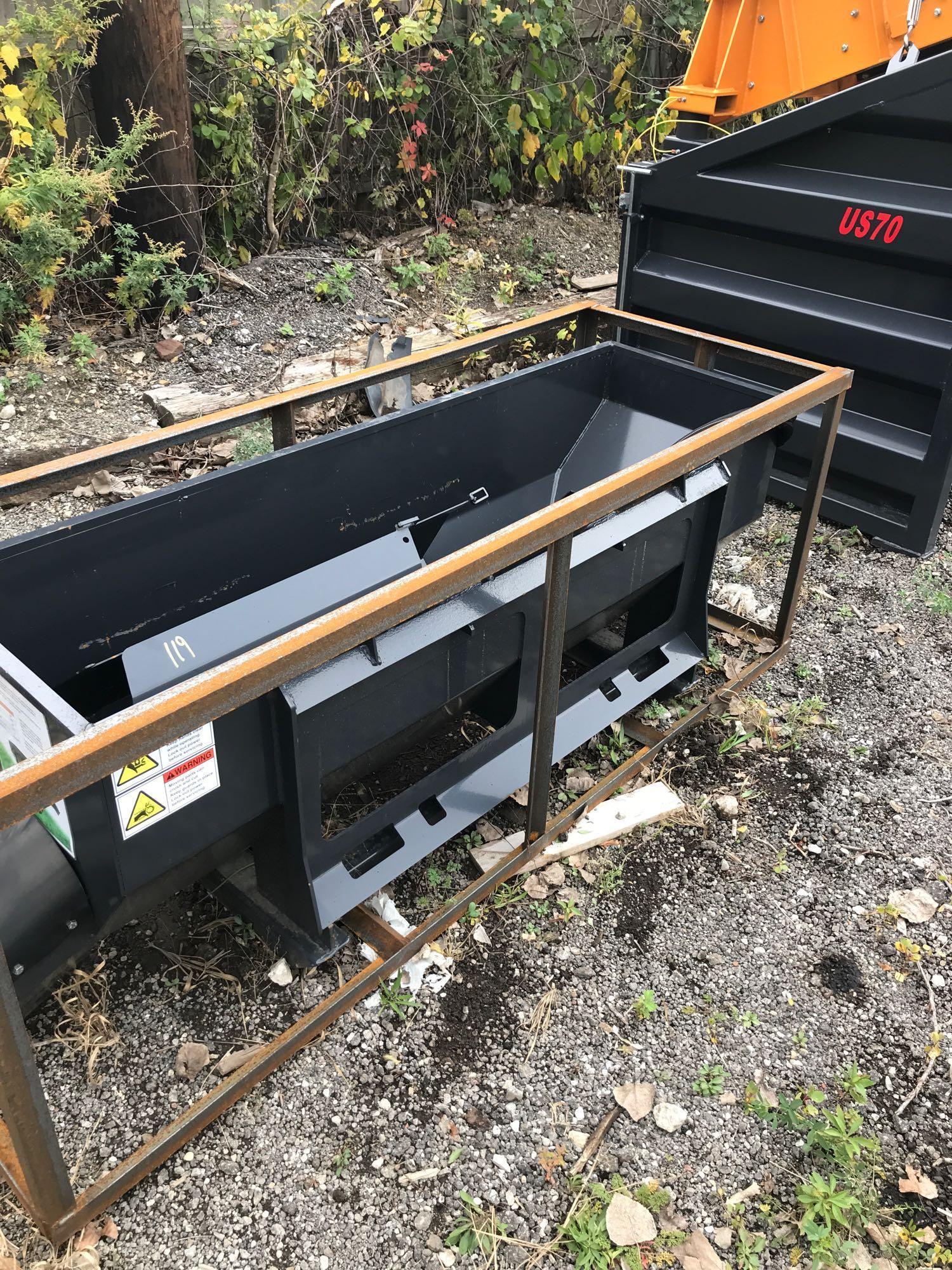 New Landhonor Co 68in Hydraulic Skidloader Auger Bucket Attachment