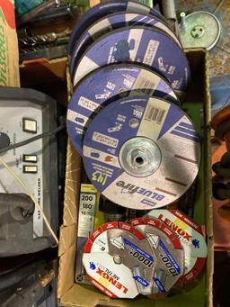 Bulk Lot of New 9in Grinding Wheels, 6in Diamond edge blades and Flashlights