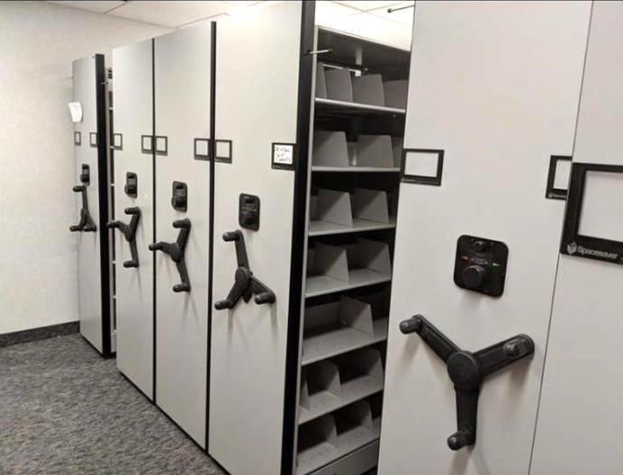 Spacesaver Wheelhouse Low-Profile Moving File Storage Shelving System - 5 Sections