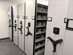 Spacesaver Wheelhouse Low-Profile Moving File Storage Shelving System - 5 Sections