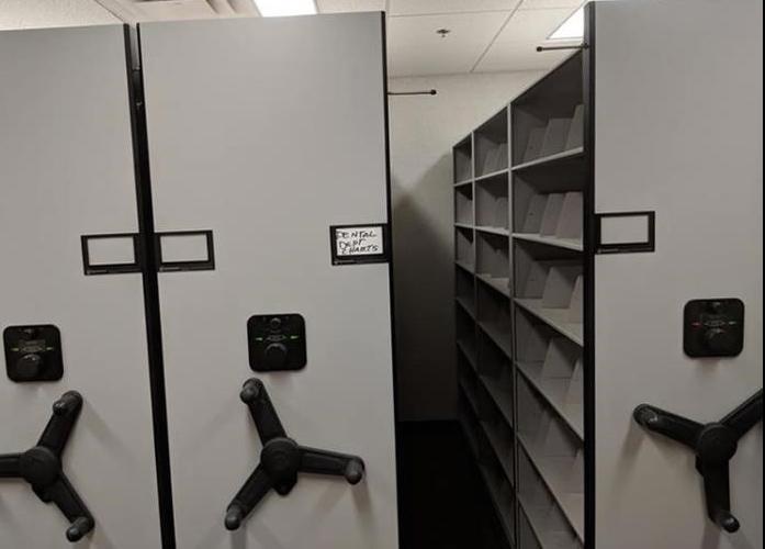 Spacesaver Wheelhouse Low-Profile Moving File Storage Shelving System - 5 Sections