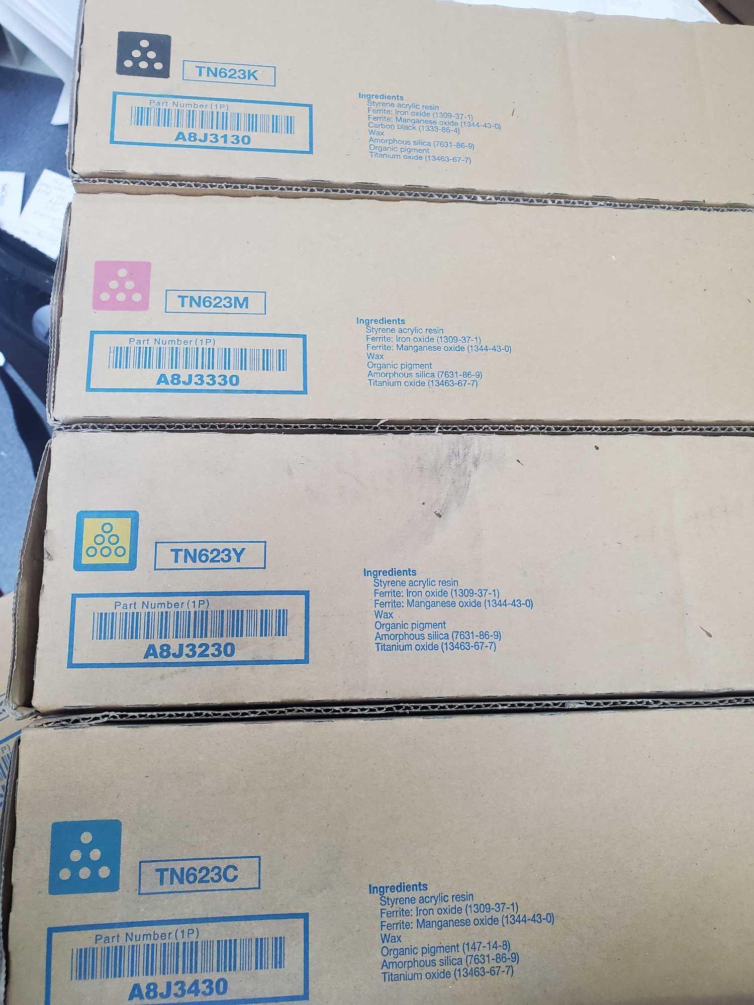 Konica Minolta Toner Set of 4 - Black Magenta Yellow and Cyan - See Pics for Toner Codes