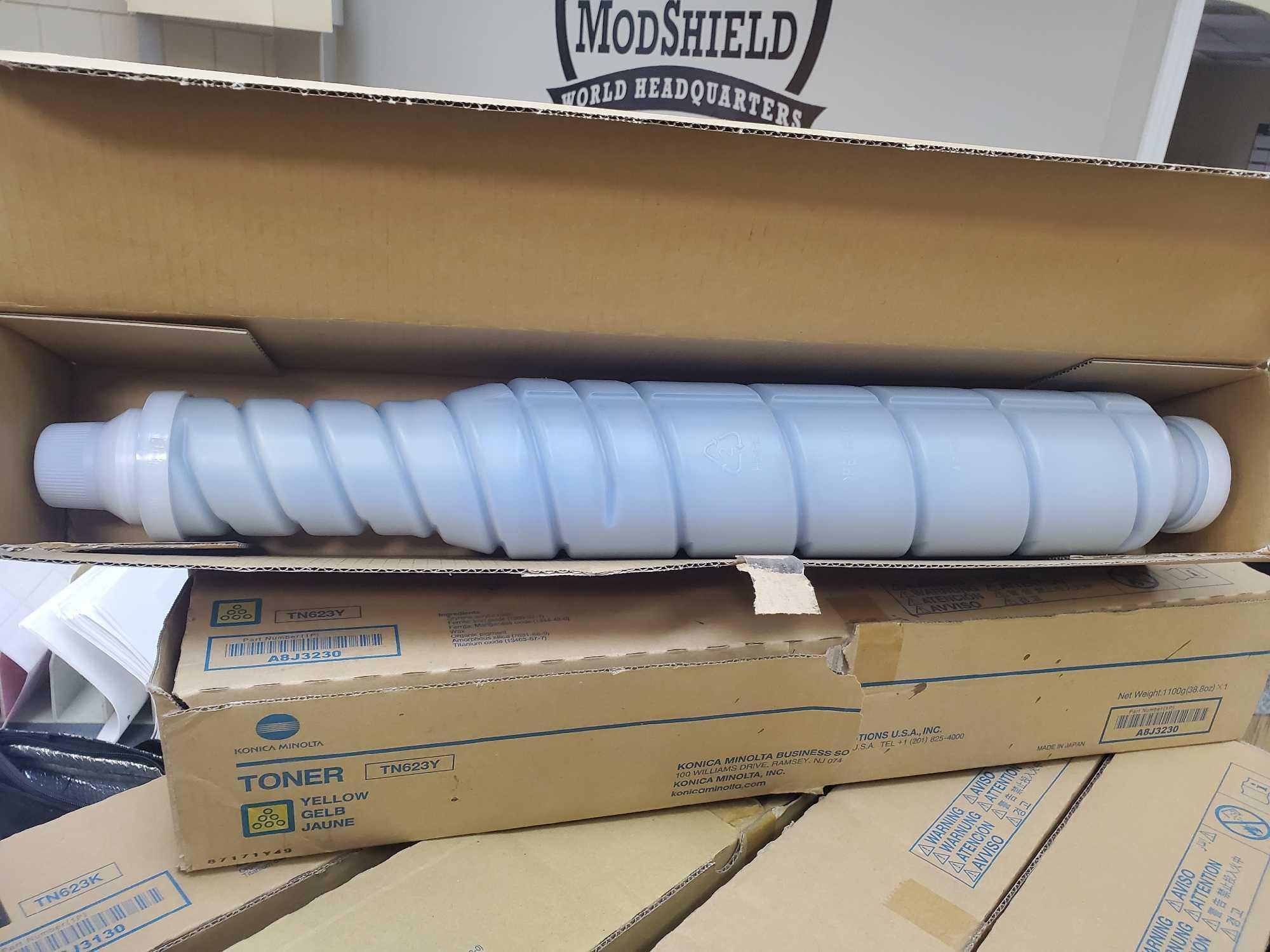 Konica Minolta Toner Set of 4 - Black Magenta Yellow and Cyan - See Pics for Toner Codes