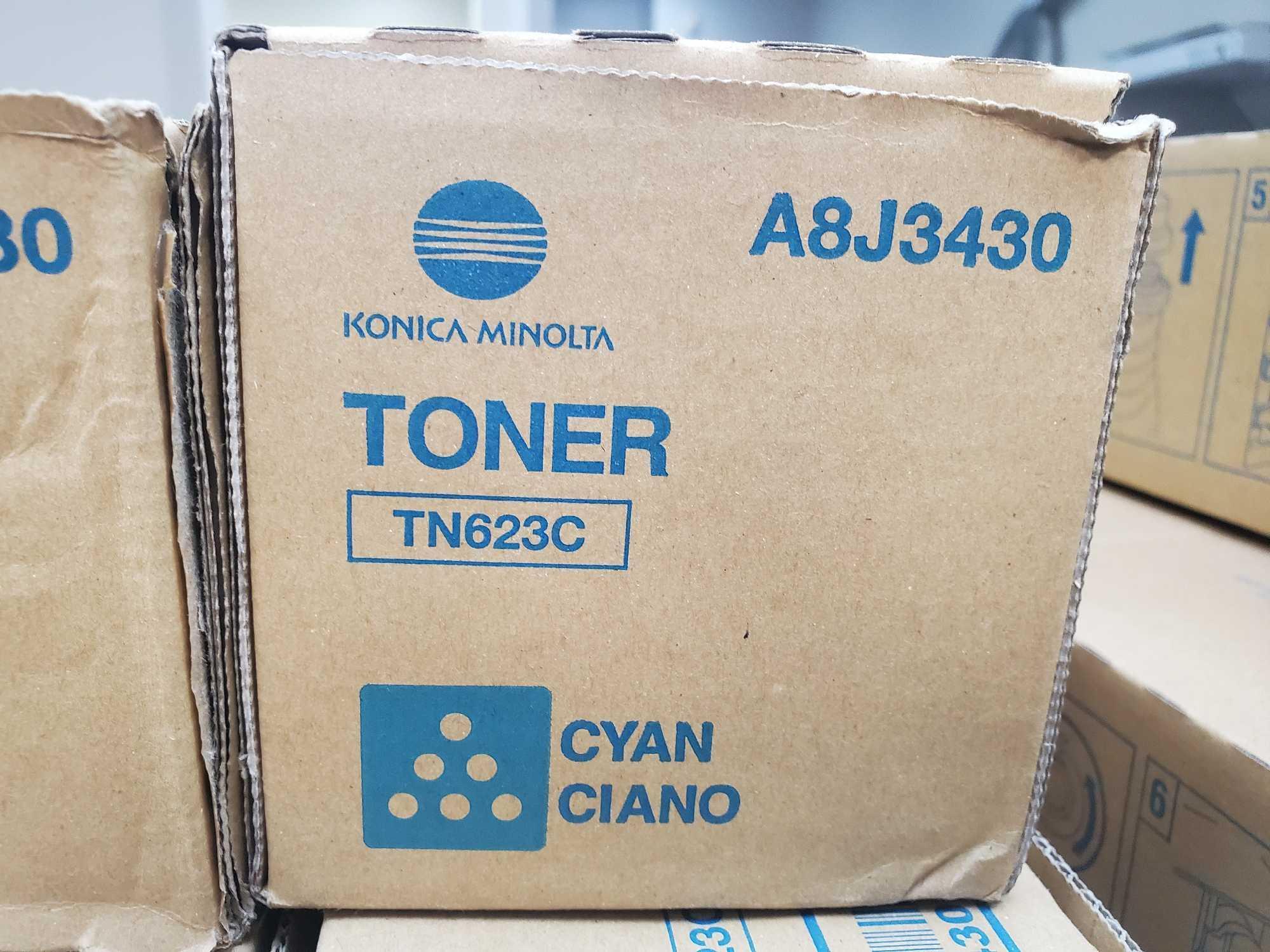 Konica Minolta Toner Set of 4 - Black Magenta Yellow and Cyan - See Pics for Toner Codes