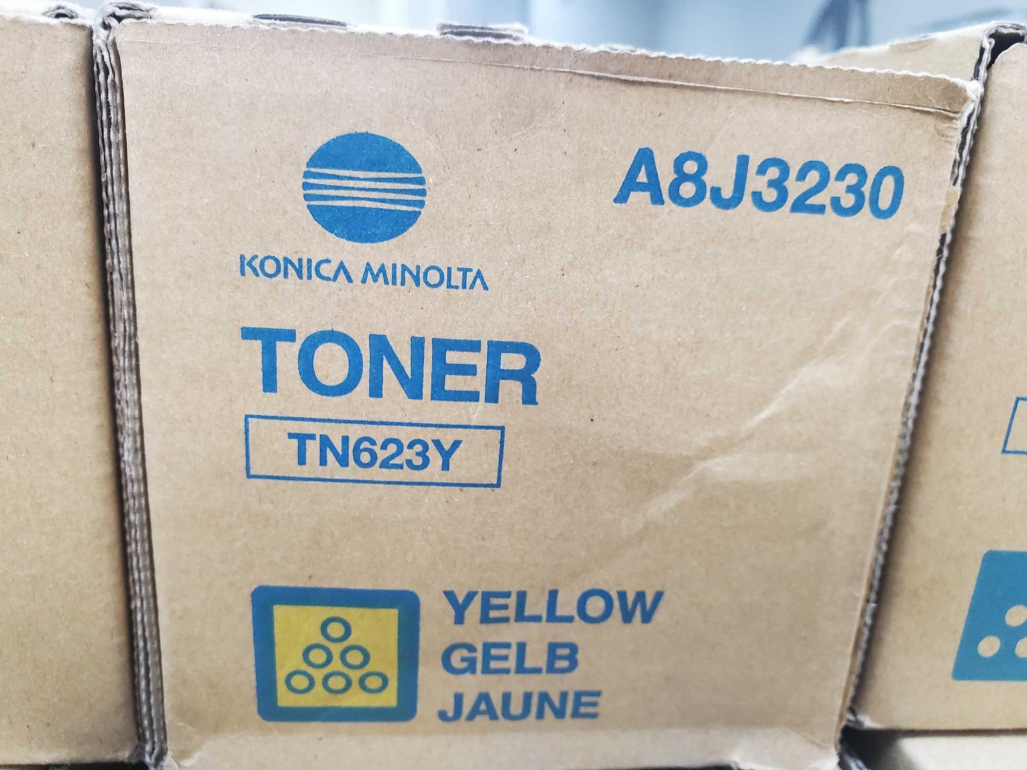 Konica Minolta Toner Set of 4 - Black Magenta Yellow and Cyan - See Pics for Toner Codes