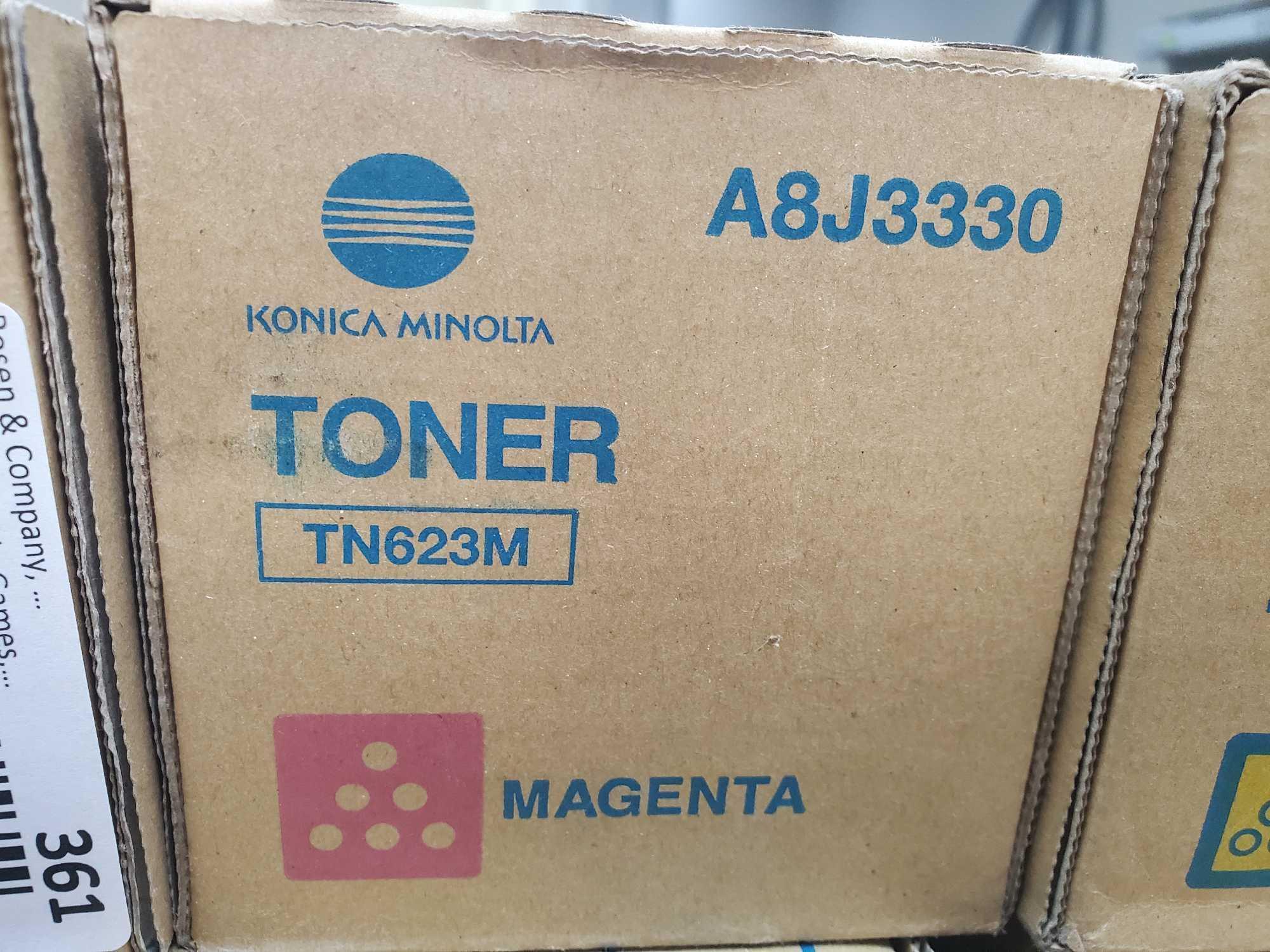 Konica Minolta Toner Set of 4 - Black Magenta Yellow and Cyan - See Pics for Toner Codes