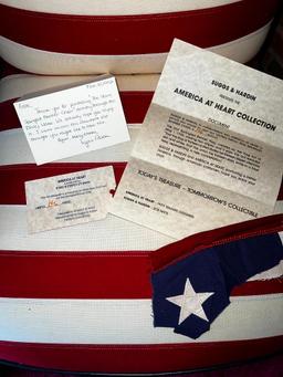 Limited Edition Historic Patriotic Collectible Star Spangled Banner Chair Crafted by Suggs & Hardin