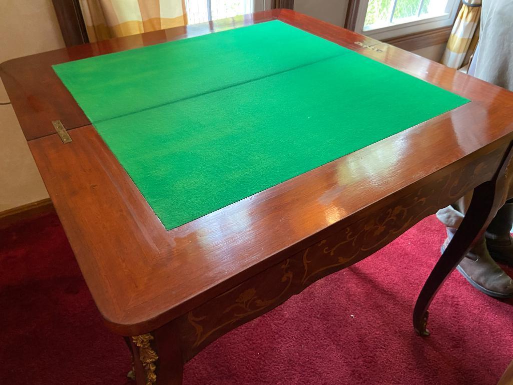 Unique Solid Wood Card Table from Spain