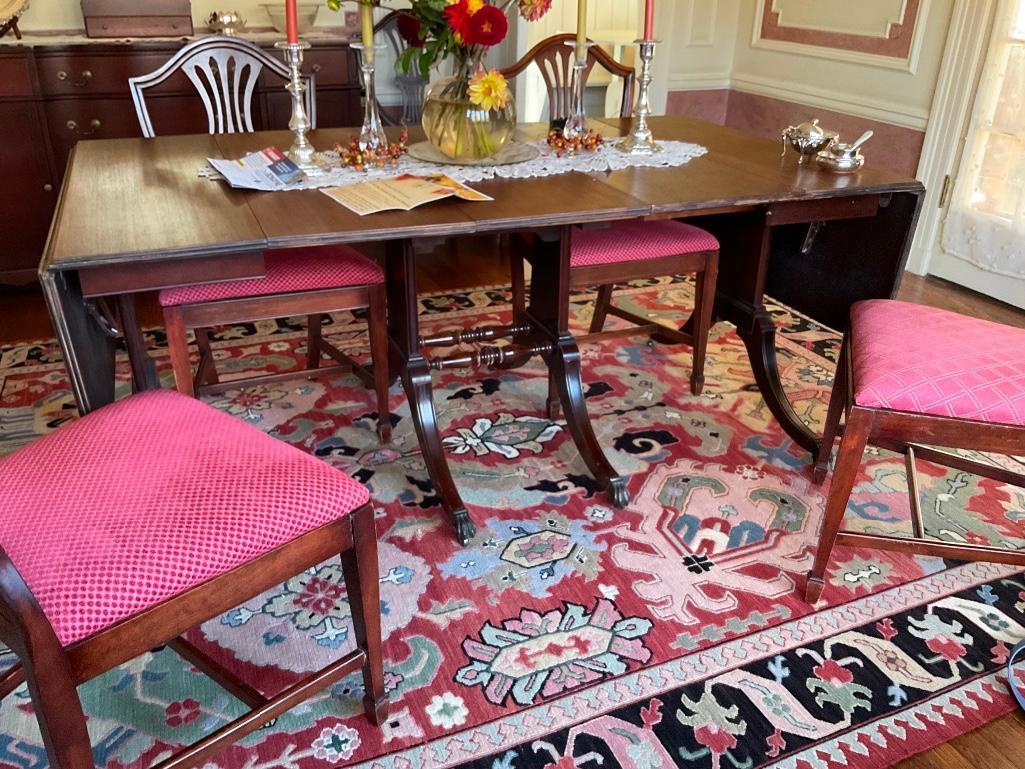 "The Warfield" Mahogany Dining Table by Duncan Phyfe 1937