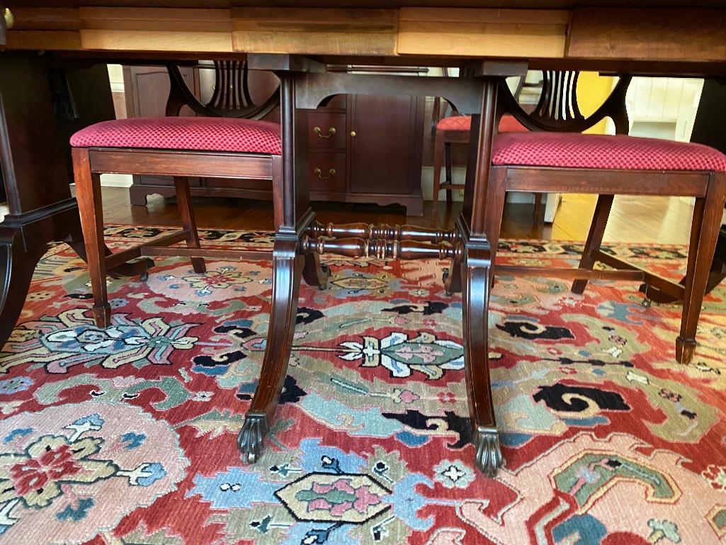 "The Warfield" Mahogany Dining Table by Duncan Phyfe 1937