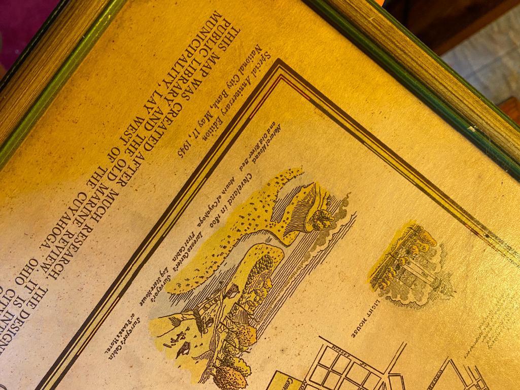 5 Framed Maps of Various Ages
