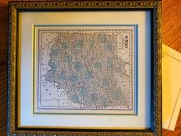 5 Framed Maps of Various Ages