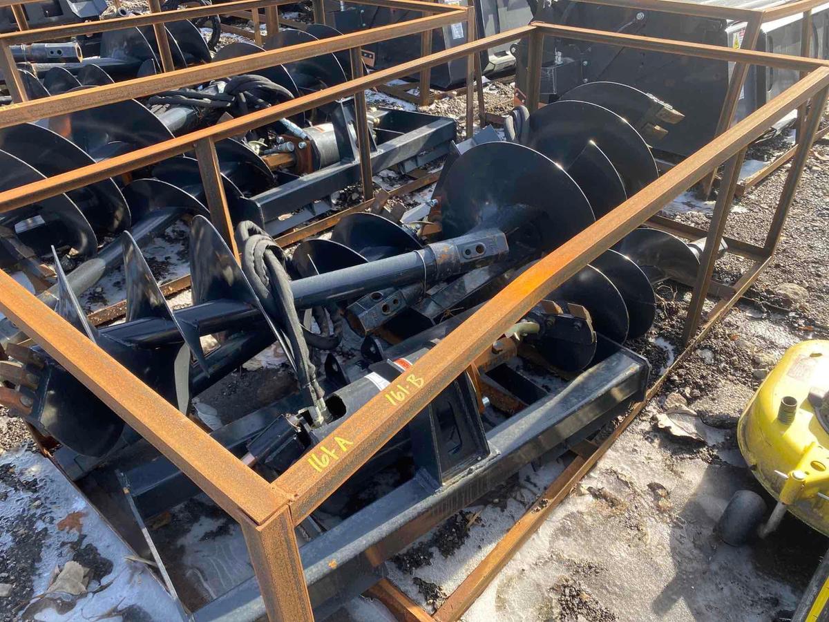 New Wolverine Hydraulic Skidloader Auger Attachment w/ Bits