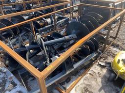 New Wolverine Hydraulic Skidloader Auger Attachment w/ Bits