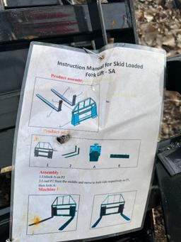 NEW Mower King SkIdloader Fork Frame and Forks
