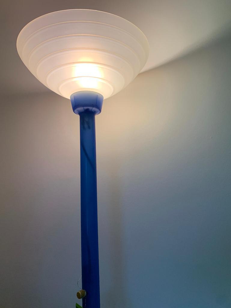 Royal Blue Torchiere...Standing Floor Lamp