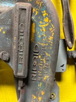 Wall of Pipe Cutters, Pipe Wrenches, and Bolt Cutters