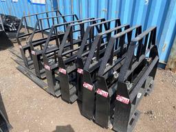 New Kivel Co 48in/3500lb max cap Skidloader Fork Attachment (1 set)