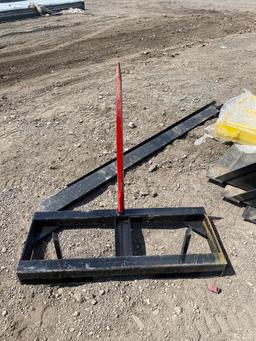 New Kivel Co 38in SkIdloader Bale Spear Attachment