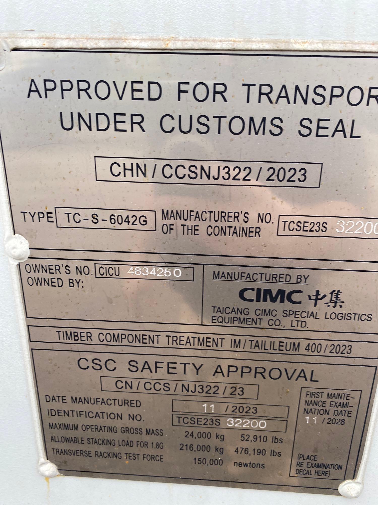New CIMC 40ft (4 side door) Steel Shipping/Storage Container