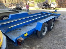 15.5ft x 6.5ft Tandem Steel Deck Car Trailer (located offsite-please read full description)