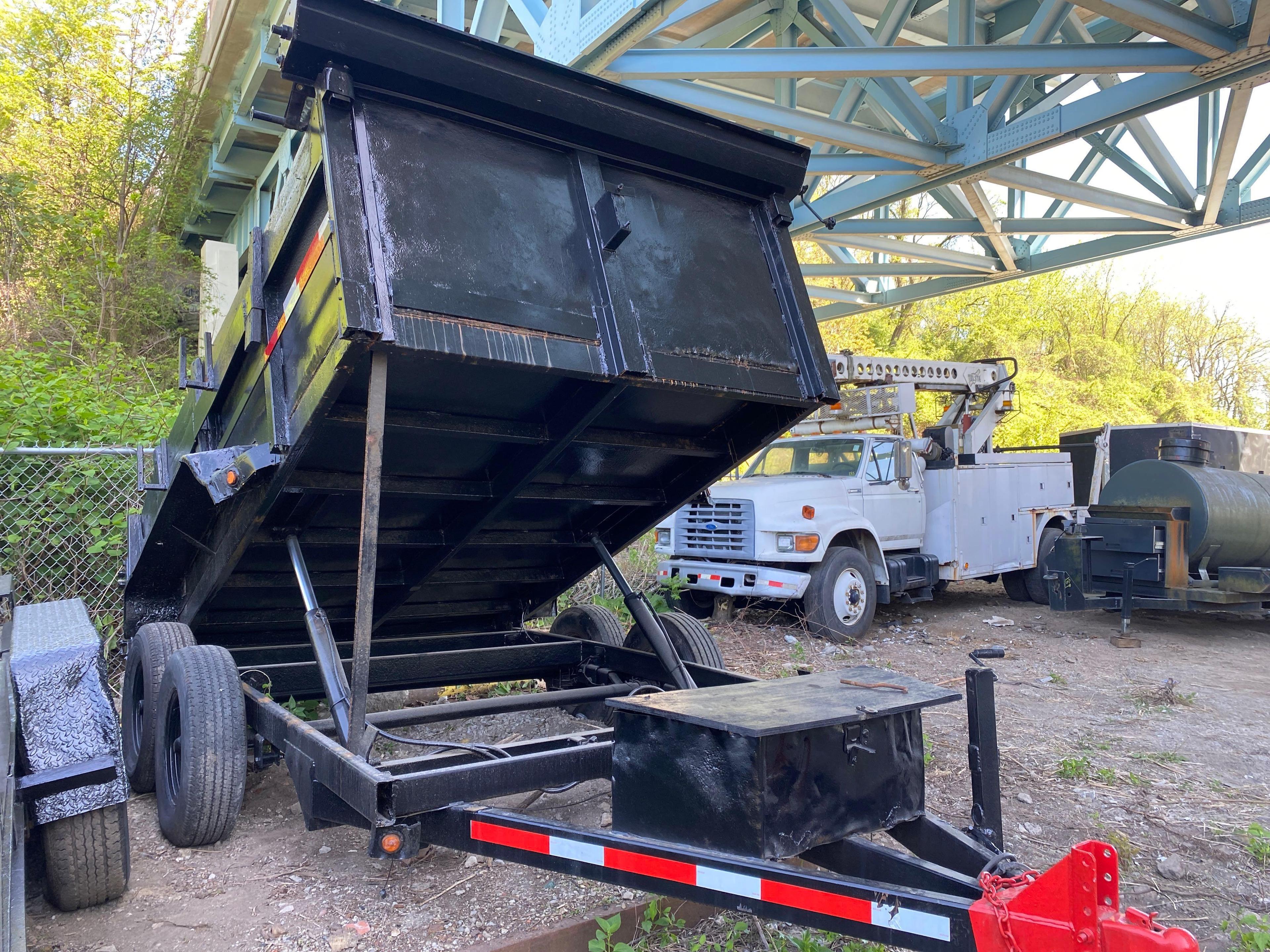 12 ft Tandem Dual Cylinder Dump Trailer (located offsite-please read full description)