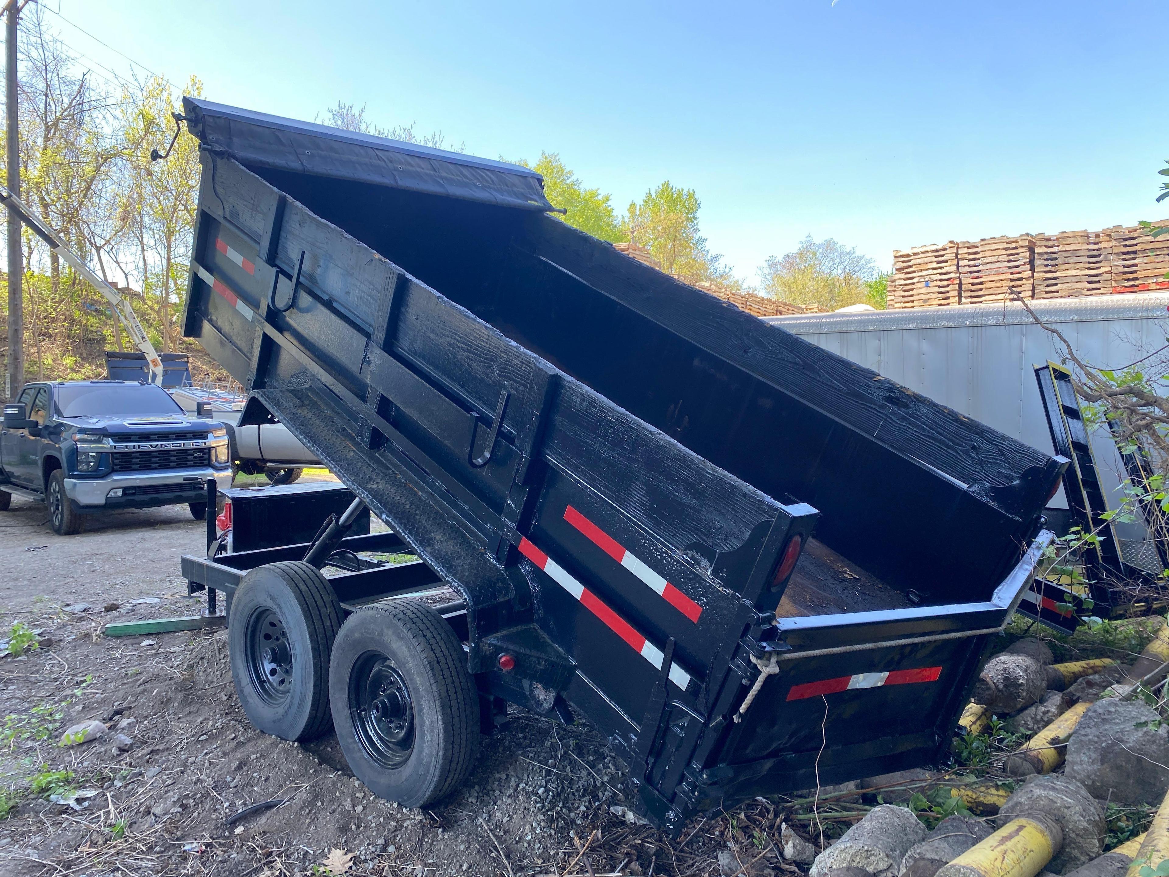 12 ft Tandem Dual Cylinder Dump Trailer (located offsite-please read full description)