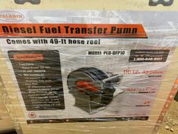 New Paladin Co 12v Diesel Fuel Transfer Pump/Hose Reel Model PLD-DFP10
