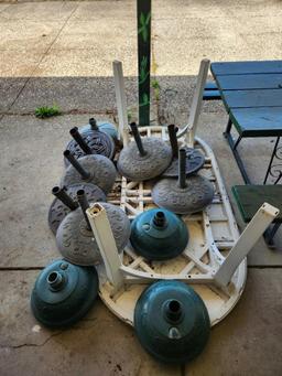 (11) Used Patio Umbrella Bases (located off-site, please read description)