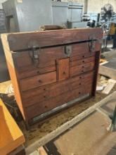 Vintage Wooden Machinest Box
