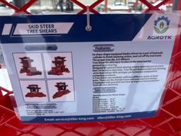 New Agrotk Hydraulic Skidloader Tree Shear Attachment Model ECSSRB