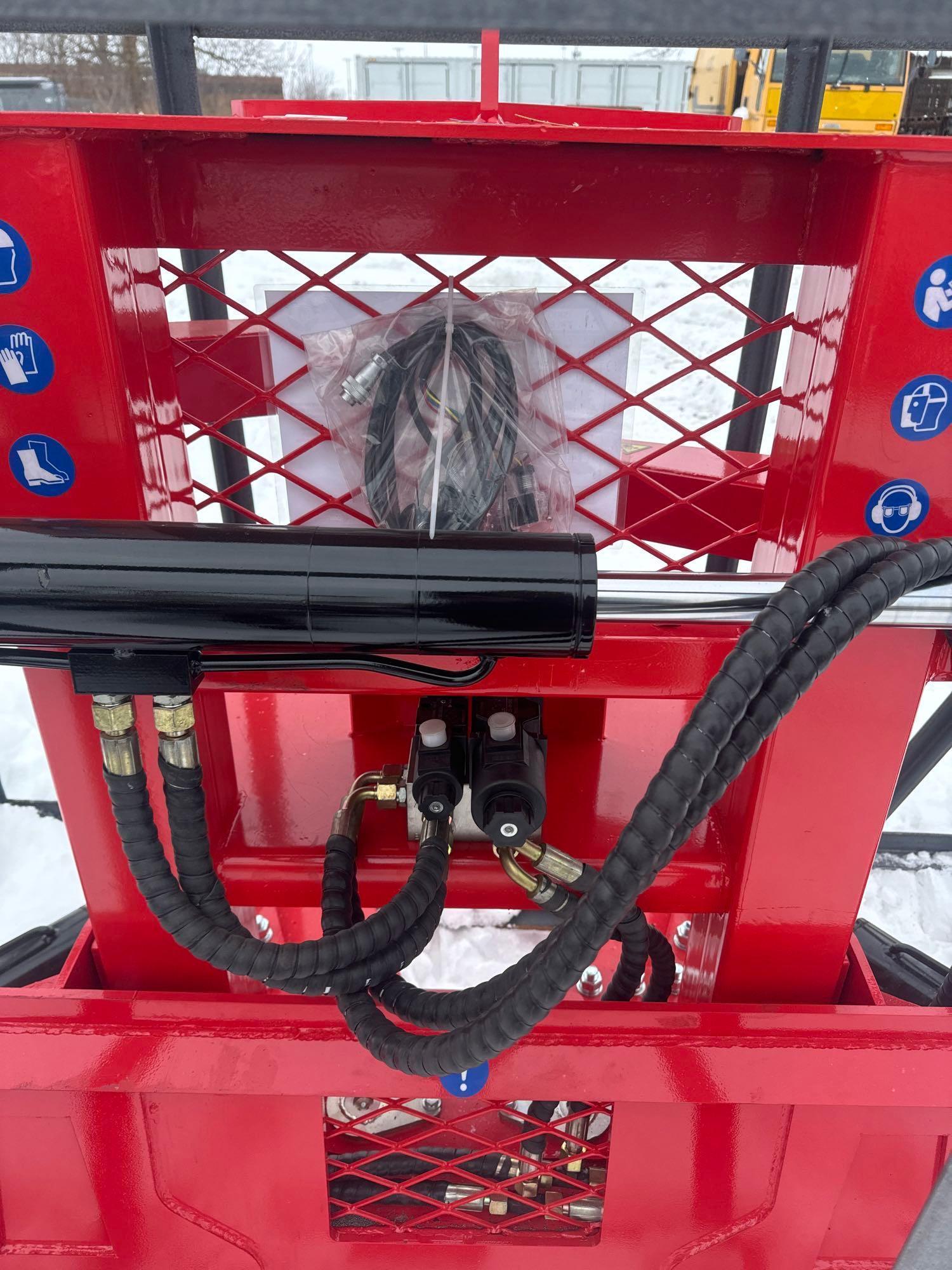 New Agrotk Hydraulic Skidloader Tree Shear Attachment Model ECSSRB