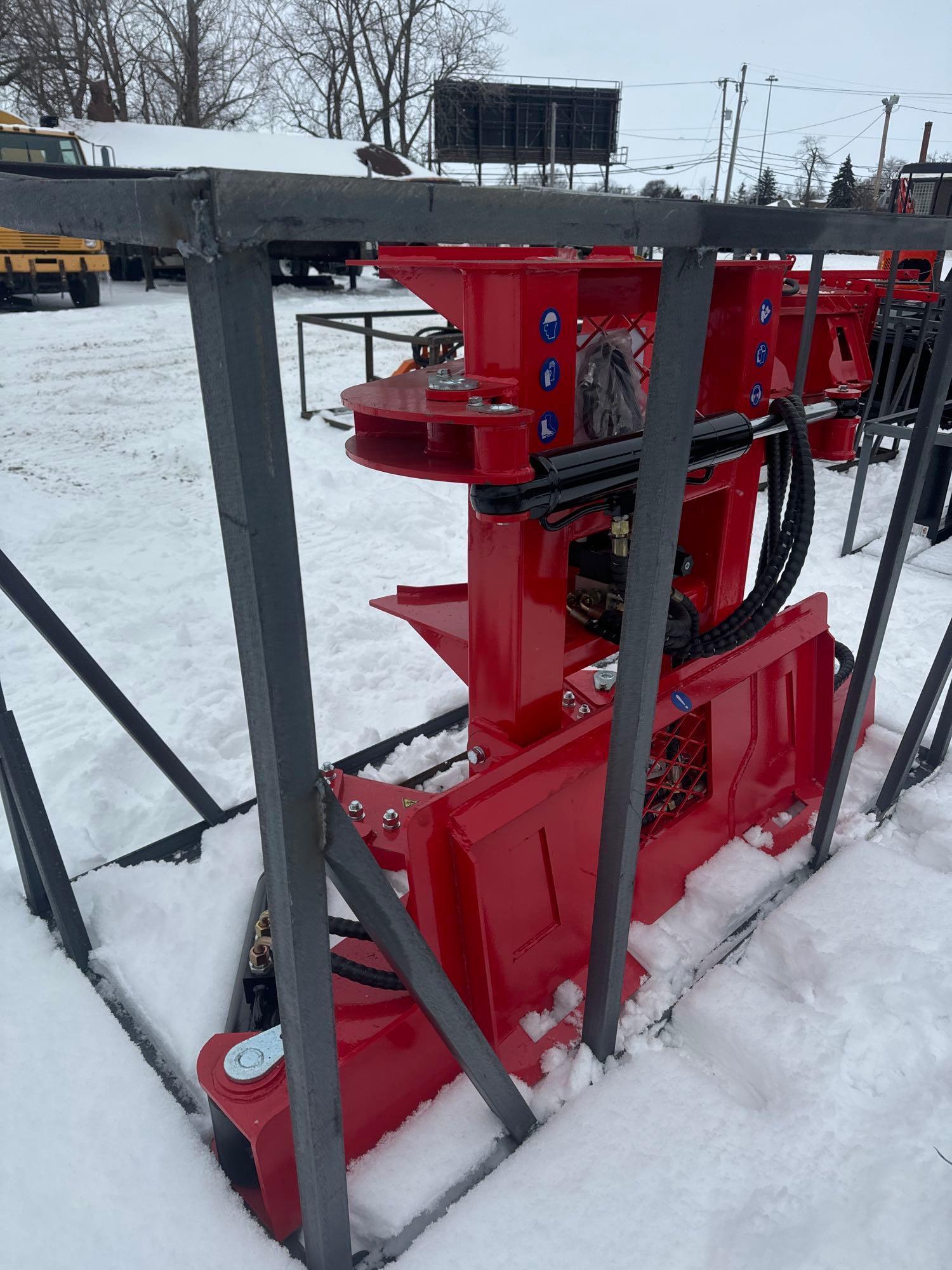 New Agrotk Hydraulic Skidloader Tree Shear Attachment Model ECSSRB