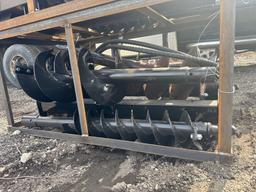 New AGT/Mower King Hydraulic Skidloader Auger Set Model ECAG