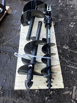 New Vicsec Co Mini Excavator Auger Set w/ 8,12,16in bits.